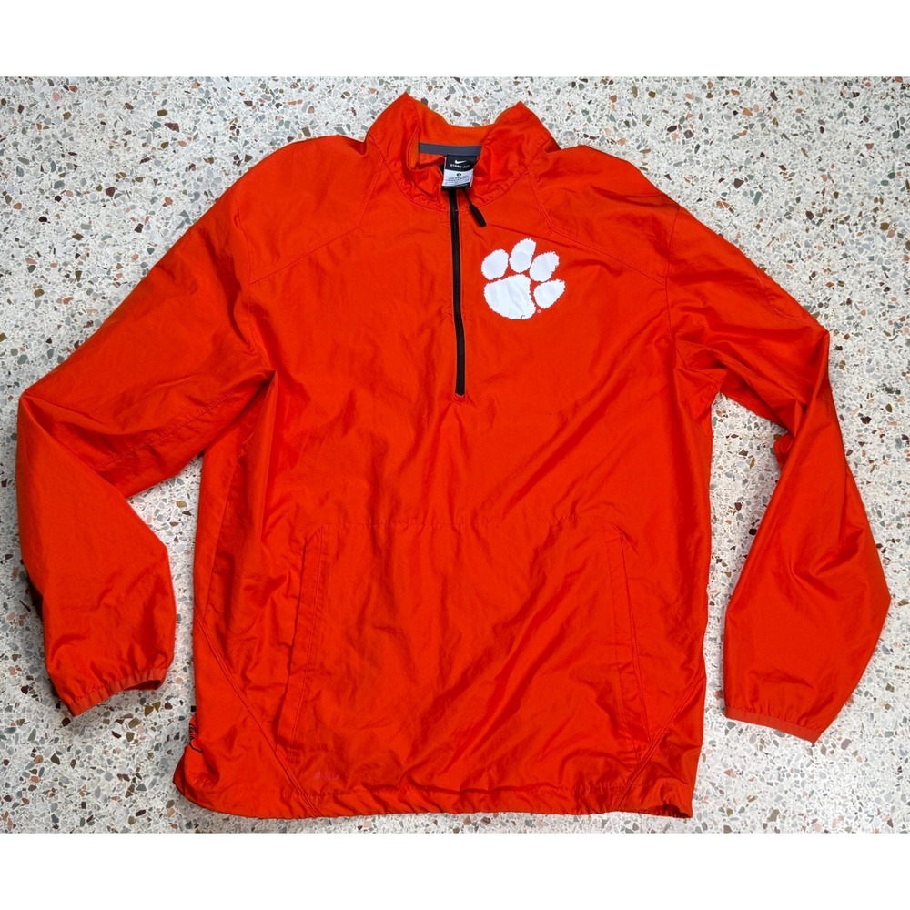Nike Storm Fit NCAA Men's Clemson University 1/4 Zip Windbreaker Jacket Size S